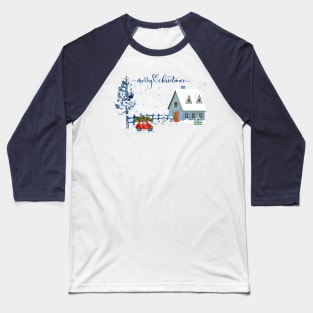 Winter Wonderland: Merry Christmas Baseball T-Shirt